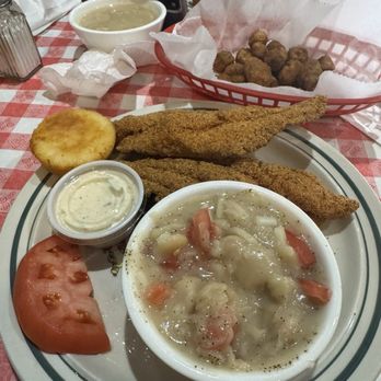 Booker's BBQ - Catfish, butter beans, fried okra, cornbread and a slice of tomato and onions and a sweet tea to drink - American Near Me - Sylacauga, Alabama Booker's BBQ - Catfish, butter beans, fried okra, cornbread and a slice of tomato and onions and a sweet tea to drink - American Near Me - Sylacauga, Alabama