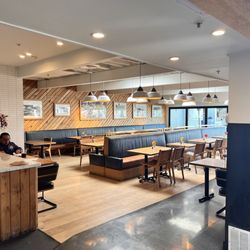 Sam's Anchor Cafe - Indoor dinning area.  When the weather is good and there is room, almost everyone sits outside.