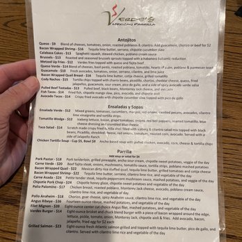 Verde's Mexican Parrilla - Menu - Mexican Near Me - Austin, Texas Verde's Mexican Parrilla - Menu - Mexican Near Me - Austin, Texas