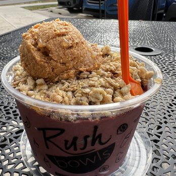 Rush Bowls - Açaí bowl with freshly ground peanut butter ... yeah, ikr?! - Juice Bars & Smoothies Near Me - Bloomington, Indiana