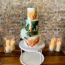 Simon's Bakery - Three tier wedding cake at Motel Studios, Shoreditch