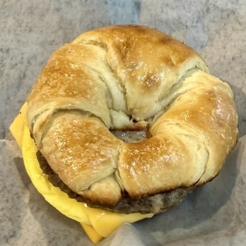Charter Deli - A hot juicy tasty sausage-egg-cheese croissant sandwich made to-order at Charter Deli - Delis Near Me - Columbia, Maryland Charter Deli - A hot juicy tasty sausage-egg-cheese croissant sandwich made to-order at Charter Deli - Delis Near Me - Columbia, Maryland