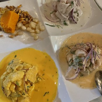 CVI.CHE 105 - Trilogy Sliced Fish Tiradito / Sampler Triloga de Tiraditos - Peruvian Near Me - Miami, Florida