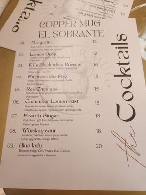 Menu photo 5 Copper Mug  El Sobrante, CA