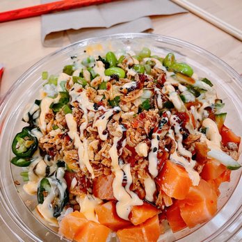 Aloha Poke - a bowl of food on a table - Hawaiian Near Me - Woodbury, Minnesota Aloha Poke - a bowl of food on a table - Hawaiian Near Me - Woodbury, Minnesota