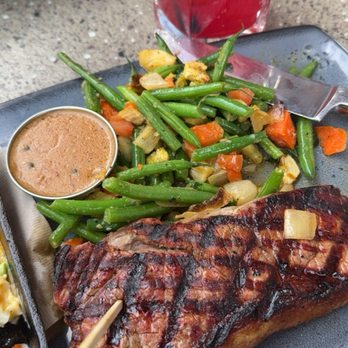 Lazy Dog Restaurant & Bar - Hibiscus margarita and New York steak - New American Near Me - Brea, California Lazy Dog Restaurant & Bar - Hibiscus margarita and New York steak - New American Near Me - Brea, California