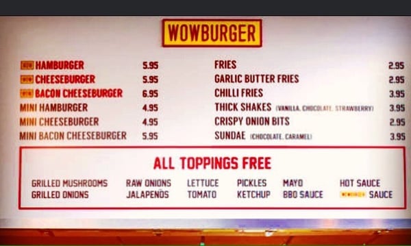 Menu photo 1 Wowburger Dublin, D