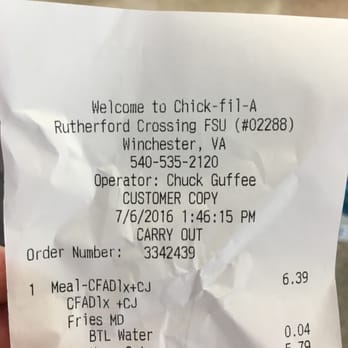 Chick-fil-A - Fast Food Near Me - Winchester, Virginia