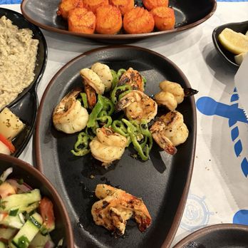 Hamido Seafood - Grilled Black Tiger Shrimp Platter ( lb), grilled Wild Dry Scallops (6 Pieces) - Seafood Near Me - Astoria, New York Hamido Seafood - Grilled Black Tiger Shrimp Platter ( lb), grilled Wild Dry Scallops (6 Pieces) - Seafood Near Me - Astoria, New York