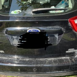 Waterworks Car Wash - Dirt still all over the back of the car.