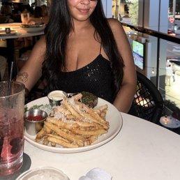 Steak Frites (truffle fries) & shirley temple