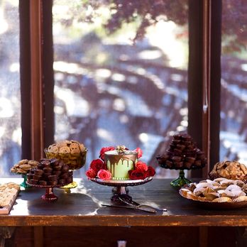 A Paper Flower Wedding - She set out all our beautiful desserts for the dessert buffet! - Wedding Planning Near Me