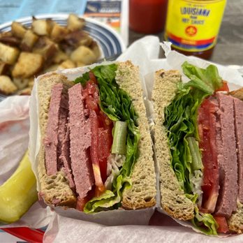 Moe's Deli - Boar's Head liverwurst and onion sandwich with deli, mustard and lettuce and tomato on rye is amazing. Home fries great to. - Delis Near Me - Sebastian, Florida Moe's Deli - Boar's Head liverwurst and onion sandwich with deli, mustard and lettuce and tomato on rye is amazing. Home fries great to. - Delis Near Me - Sebastian, Florida