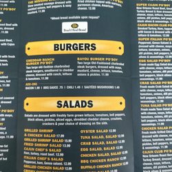 Po-Boy Express - Pineville - Menu