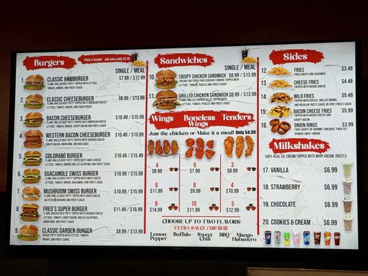 Menu photo 1 Fred's Burger Fairfield, CA