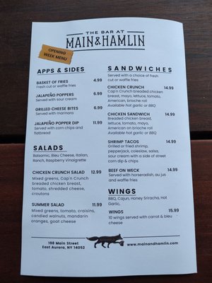 Menu photo 8 The Bar at Main & Hamlin East Aurora, NY Menu photo 8 The Bar at Main & Hamlin East Aurora, NY