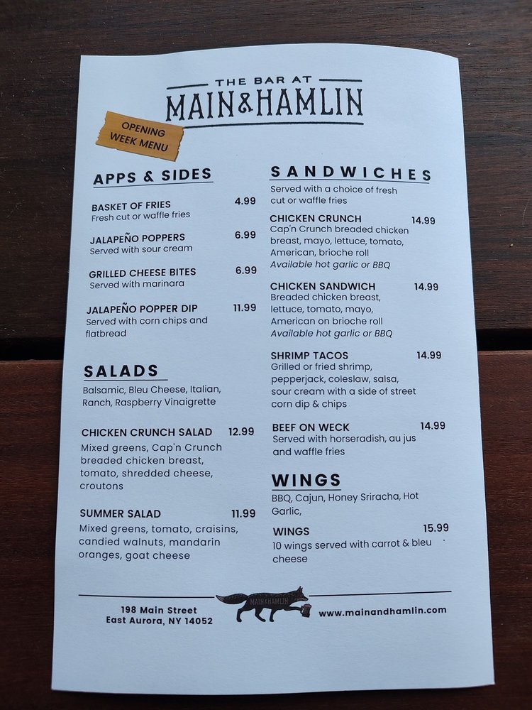 The Bar at Main and Hamlin, East Aurora Roadtrippers