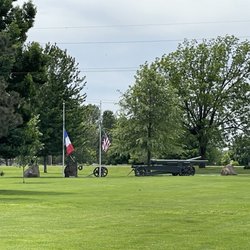 Fort Walla Walla Park - Historical cannons and Flags at half-staff during Memorial Day Weekend @ Fort Walla Walla Park.