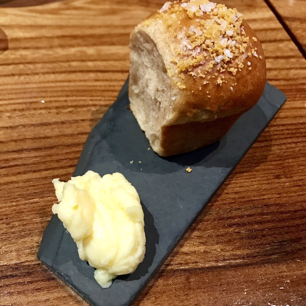 Lazy Bear - This butter is amazing. It's 5 years in the making and has a creamy, cheesy, vinegary flavor right now. - New American Near Me - San Francisco, California Lazy Bear - This butter is amazing. It's 5 years in the making and has a creamy, cheesy, vinegary flavor right now. - New American Near Me - San Francisco, California