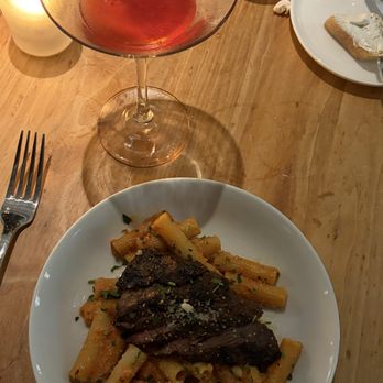 Porta Via - Rigatoni with steak, so good. - New American Near Me - Palm Desert, California Porta Via - Rigatoni with steak, so good. - New American Near Me - Palm Desert, California
