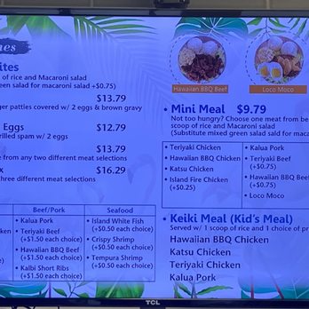 LoLo Hawaiian BBQ - 1/21/2024 Menu 2 of 3 - Hawaiian Near Me - Roy, Utah