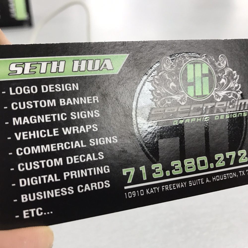 Spectrum Signs & Graphics - Business card back - Vehicle Wraps Near Me - Houston, Texas