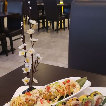 E Sushi & Grill - Ginza roll in the back. Sex in the Lobby roll in front. - Sushi Bars Near Me - Apollo Beach, Florida E Sushi & Grill - Ginza roll in the back. Sex in the Lobby roll in front. - Sushi Bars Near Me - Apollo Beach, Florida