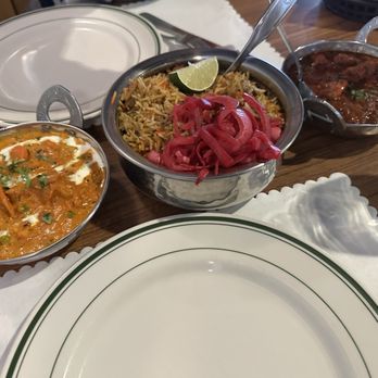 Bombay Palace - From left: Vegetable masala, Chicken Biryani, Rogan Josh - Indian Near Me - Murray, Utah Bombay Palace - From left: Vegetable masala, Chicken Biryani, Rogan Josh - Indian Near Me - Murray, Utah