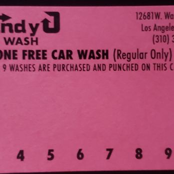 Handy J Car Wash - Handy J punch card. 9 punches gets a regular car wash for FREE - Car Wash Near Me - Los Angeles, California Handy J Car Wash - Handy J punch card. 9 punches gets a regular car wash for FREE - Car Wash Near Me - Los Angeles, California