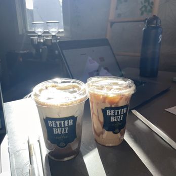 Better Buzz Coffee Hillcrest - iced london fog and the salted toffee latte - Coffee & Tea Near Me - San Diego, California