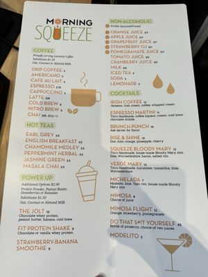 Menu photo 5 Morning Squeeze Scottsdale, AZ