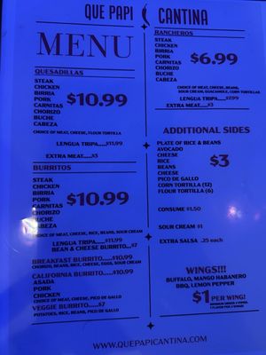 Menu photo 5 Que Papi Cantina Las Vegas, NV