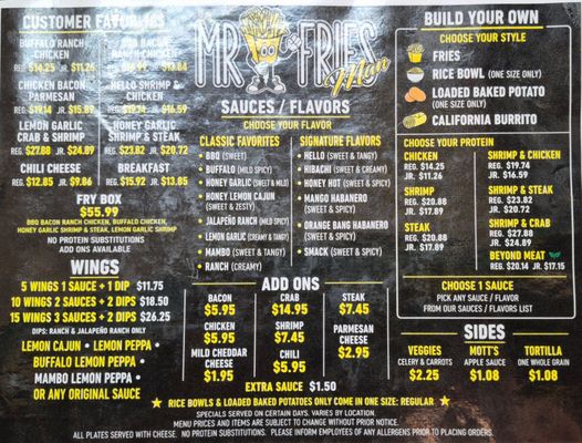 Menu photo 1 Mr Fries Man Ontario, CA Menu photo 1 Mr Fries Man Ontario, CA