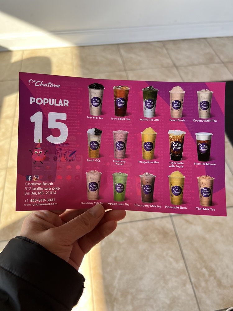 CHATIME BELAIR Updated August 2024 512 Baltimore Pike, Bel Air, Maryland Bubble Tea