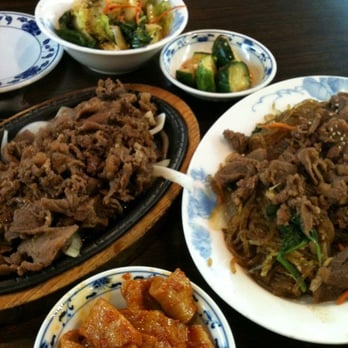 Korea House - Banchan and main dishes - Korean Near Me - Concord, California