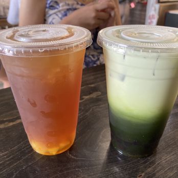 Bao Bar - Peach and Green Milk Teas - Bubble Tea Near Me - San Diego, California