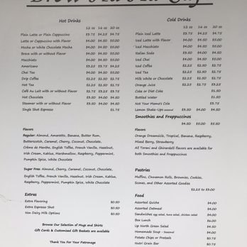 Brew Ha Ha - The menu from side of building - Coffee & Tea Near Me - Niles, Michigan