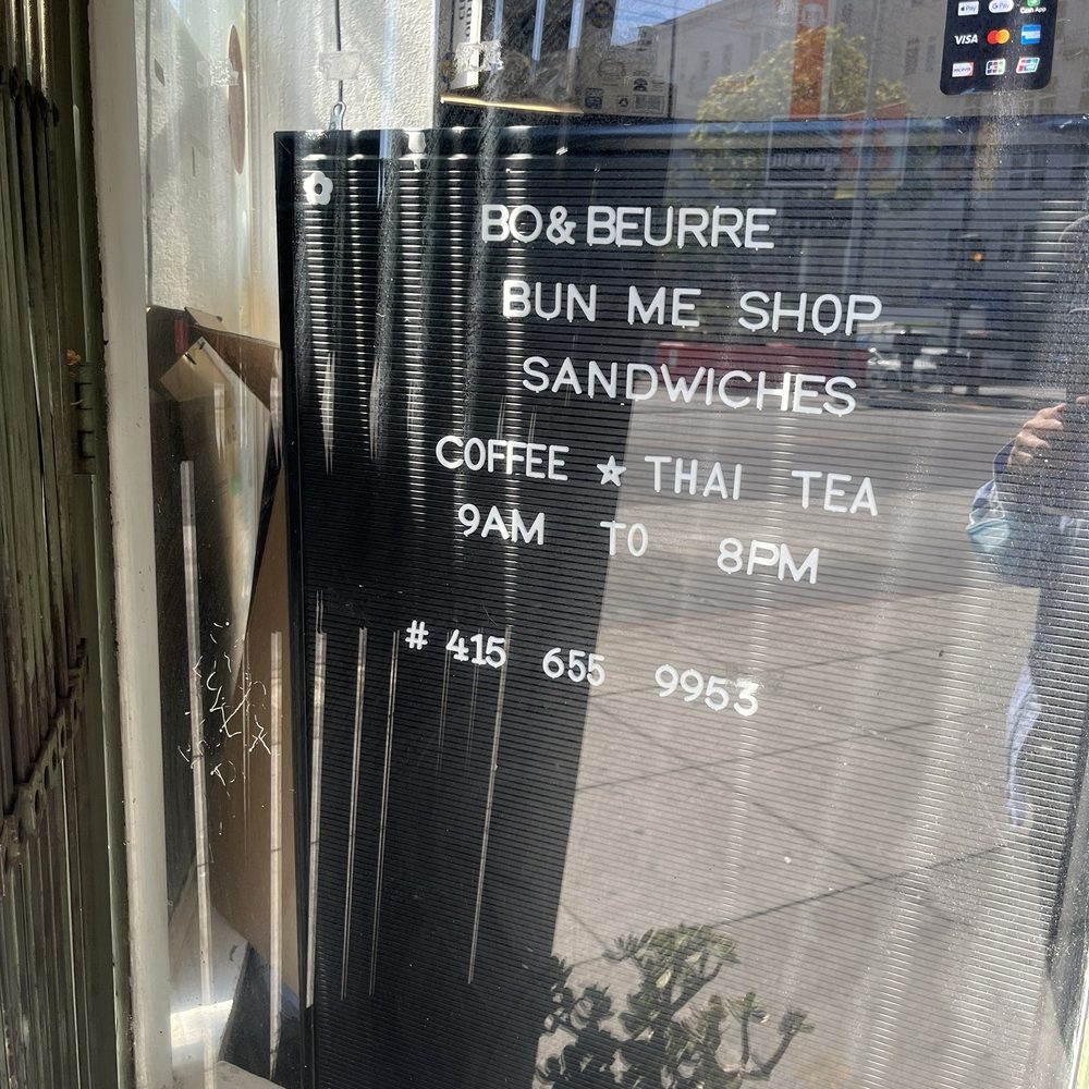 Bo&Beurre - Front window. The exterior sign is minimal, so look for 606. - Vietnamese Near Me - San Francisco, California