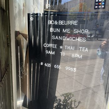 Bo&Beurre - Front window. The exterior sign is minimal, so look for 606. - Vietnamese Near Me - San Francisco, California