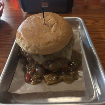 A Little Shady Restaurant - Hatch green chili burger - American Near Me - Kyle, Texas A Little Shady Restaurant - Hatch green chili burger - American Near Me - Kyle, Texas