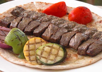 Photo of Sorrento Grill - Herndon, VA, US. Combo Grilled Beef and Ground Beef Kabob