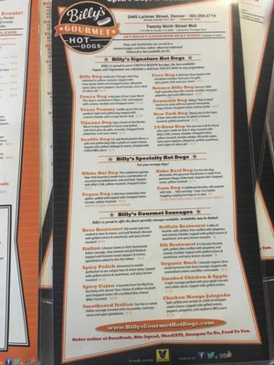 Menu photo 7 Billy's Gourmet Hot Dogs Denver, CO Menu photo 7 Billy's Gourmet Hot Dogs Denver, CO