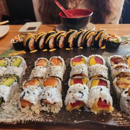 Four regular rolls and one special/signature roll Four regular rolls and one special/signature roll