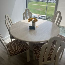 Reupholstered dining chairs Reupholstered dining chairs
