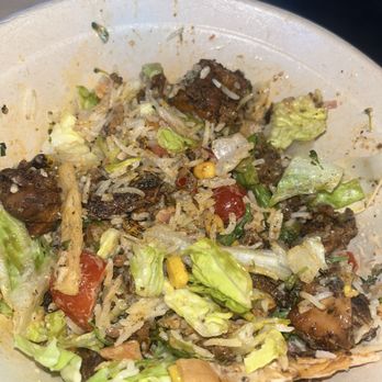 CAVA - Honey spicy chicken, corn, rice, romaine lettuce, tomatoes, and crusts. - Salad Near Me - Lancaster, Pennsylvania