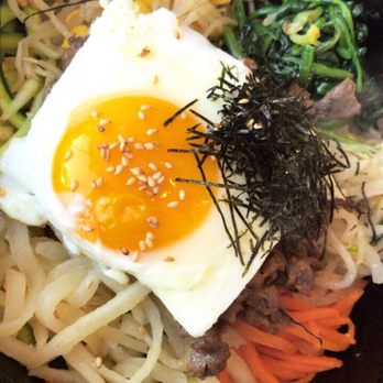 Manna - Beef bibimbap on sizzling stone pot - Korean Near Me - San Francisco, California