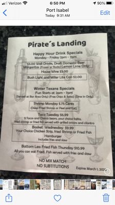 Menu photo 5 Pirate's Landing Port Isabel, TX Menu photo 5 Pirate's Landing Port Isabel, TX
