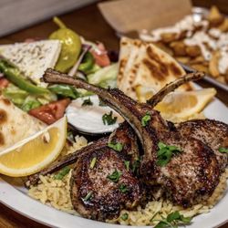 Prino’s Mediterranean Grill - Dinner portion lambchop platter