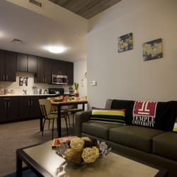 The View At Montgomery - Amazing kitchens in every apartment. Quartz counter-tops, fridge, dishwasher, garbage disposal, etc, and tons of cabinet space.