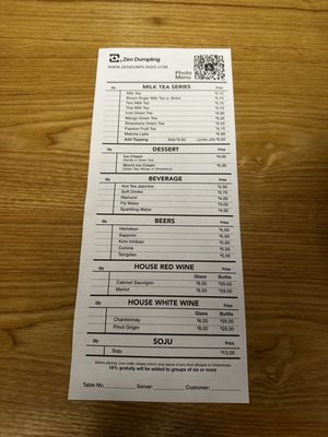 Menu photo 6 Zen Dumpling Orlando, FL